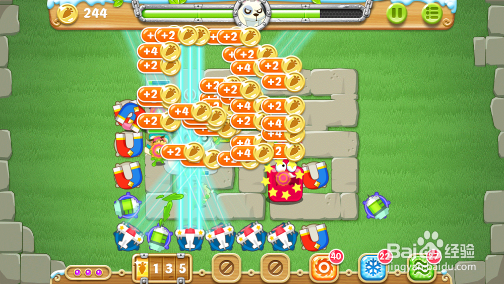 保卫萝卜2 地下庄园主题：[5]D13水晶、金萝卜