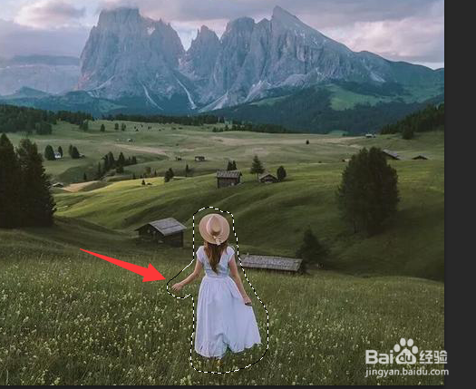 怎么把照片里多余的人p掉