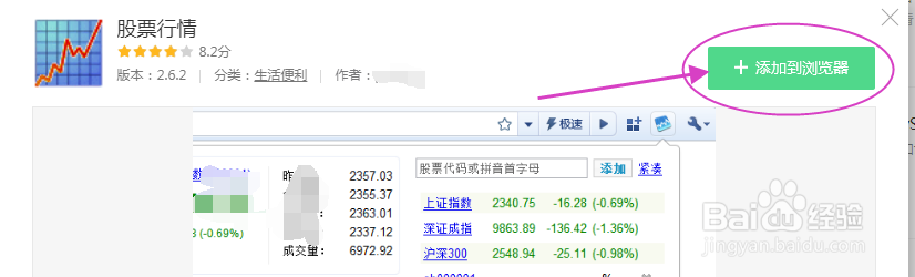 360浏览器怎么安装A股行情股票插件？