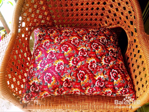 旧物改造之自制藤椅座垫