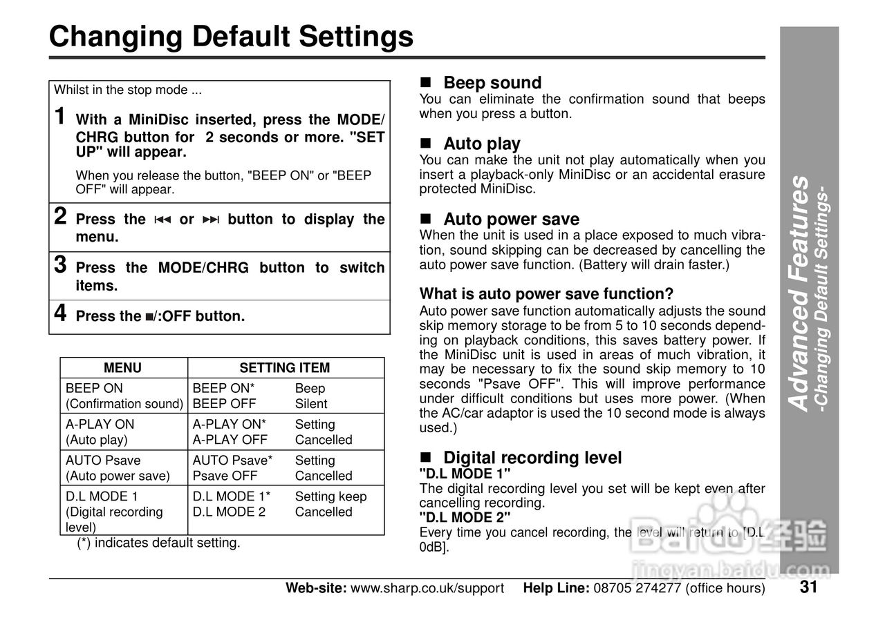 夏普MD-MT80H数码影音使用说明书:[4]