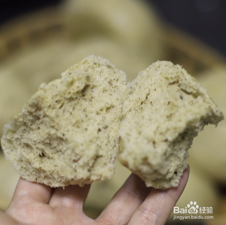 忍不住流口水的苏麻黑豆渣馒头