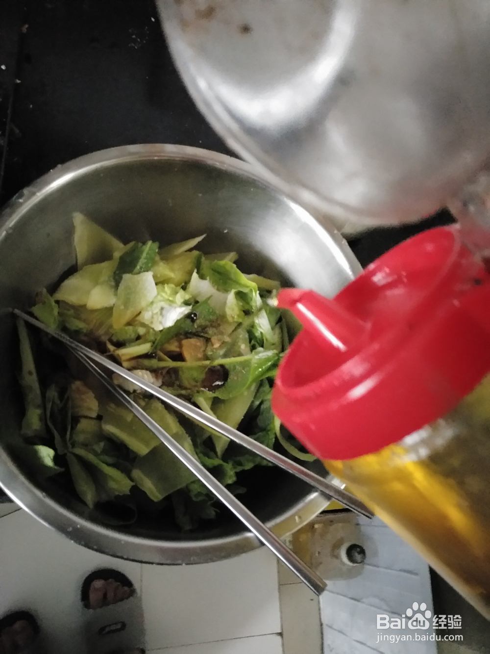 清蒸莴笋片和叶子