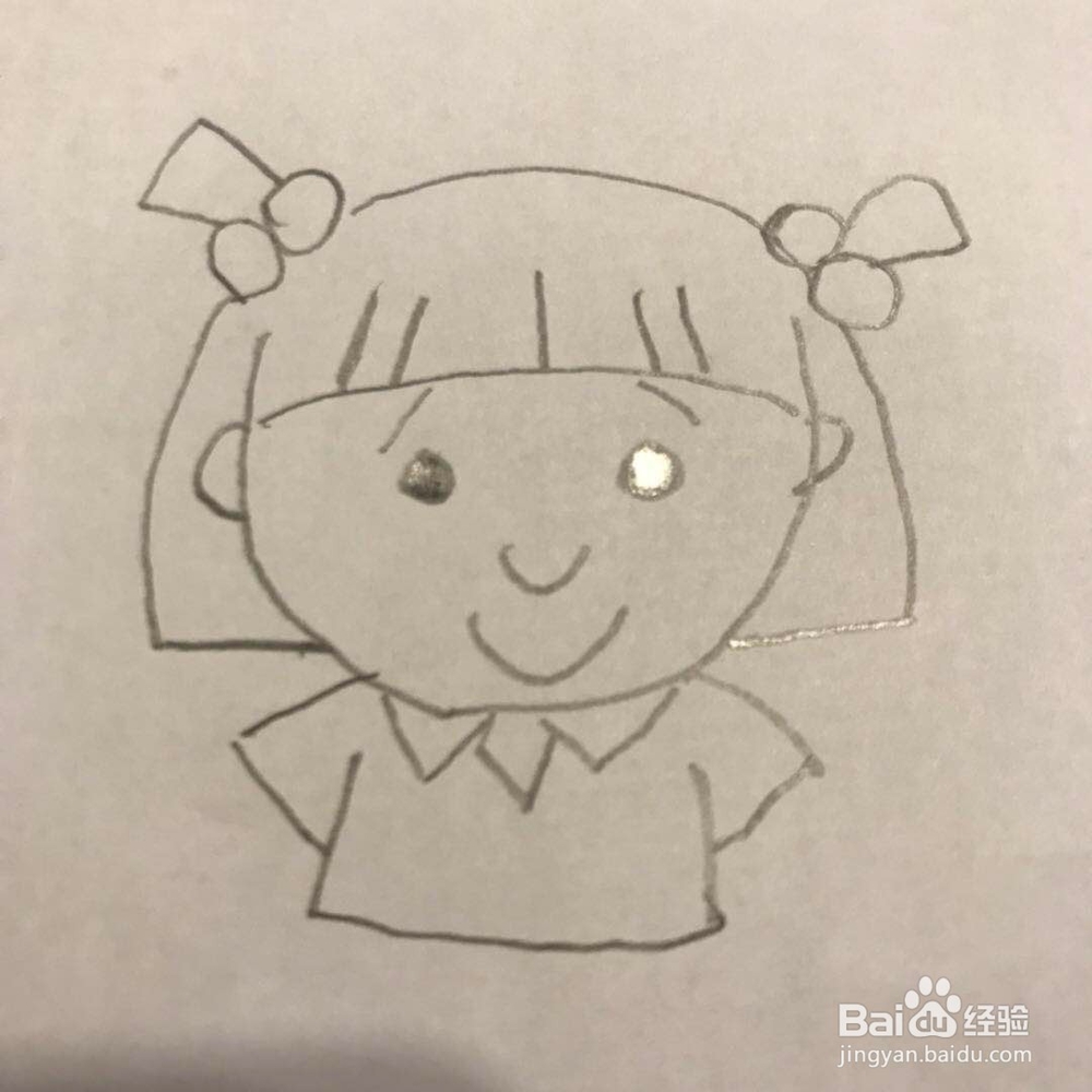 怎么画小女孩呢