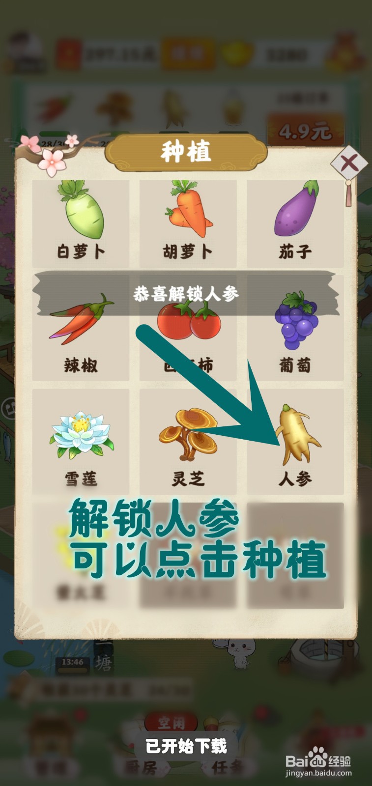 如何在仙山小筑游戏里完成人参订单