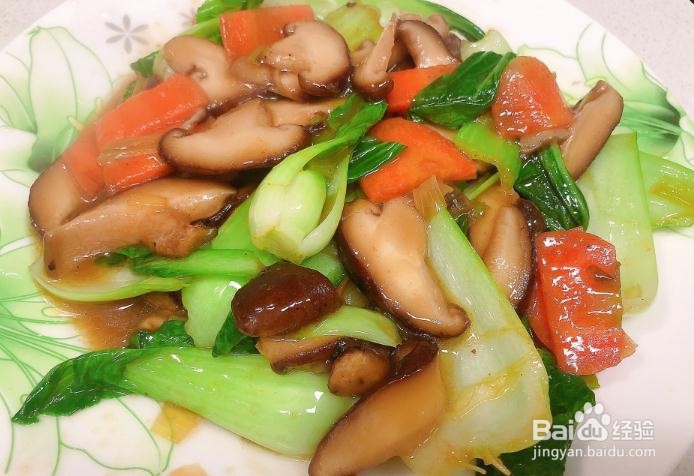 蚝油香菇青菜的做法