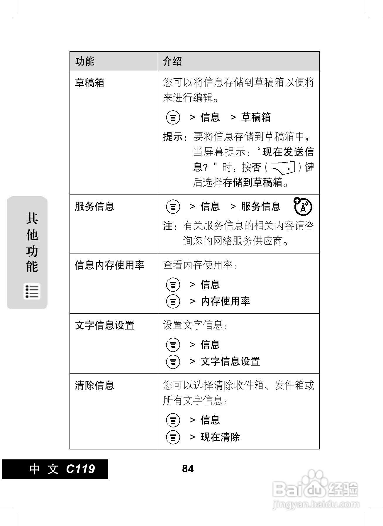 摩托罗拉C119手机使用说明书:[9]