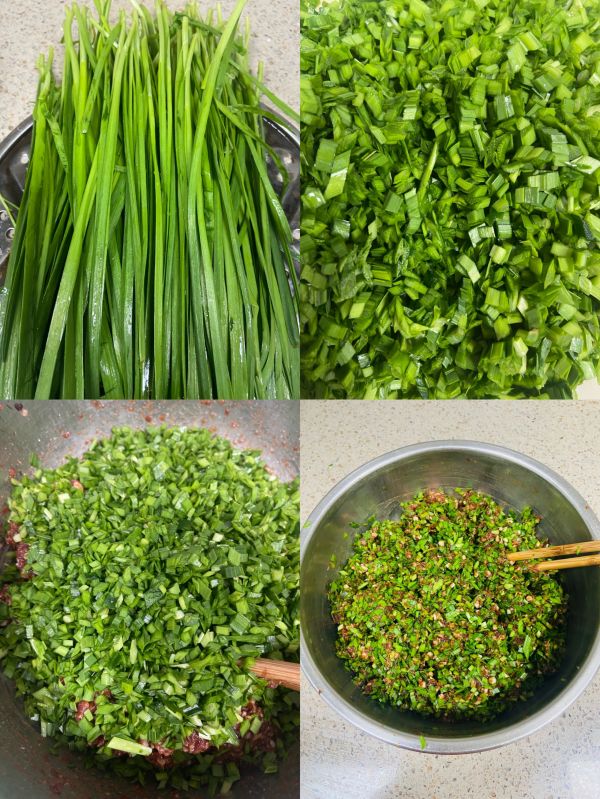 牛肉韭菜馅包子