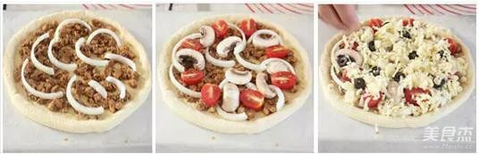 意式薄底鸡丝披萨