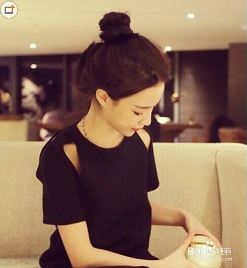 丸子头图片,盘发发型_美腻丸子头