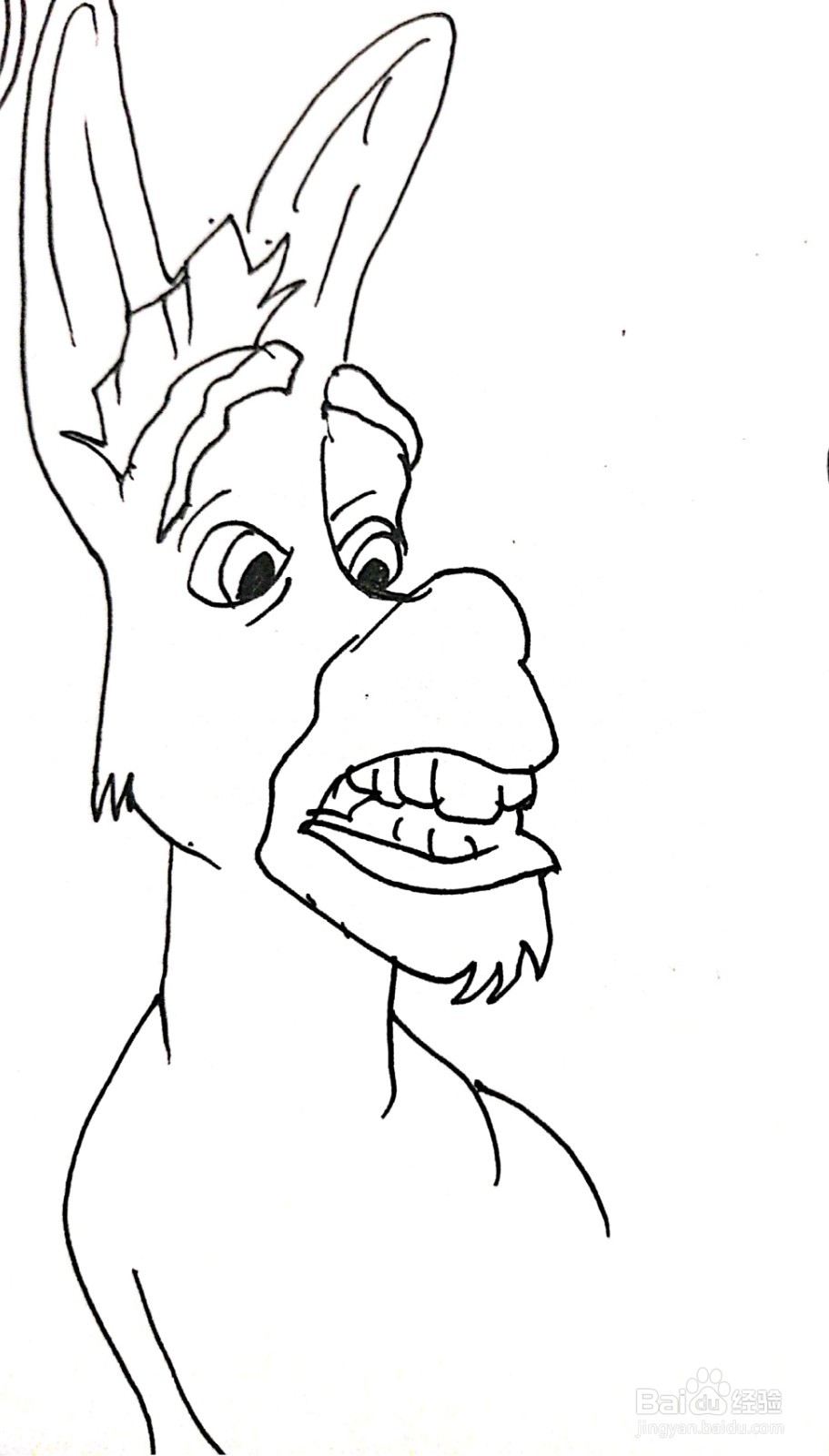 怪物史莱克驴子简笔画图片