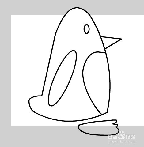 flash绘制一只卡通企鹅