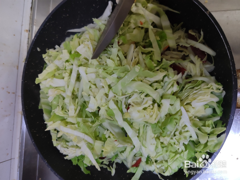 超级过瘾的鸡丝包菜豆皮魔芋丝