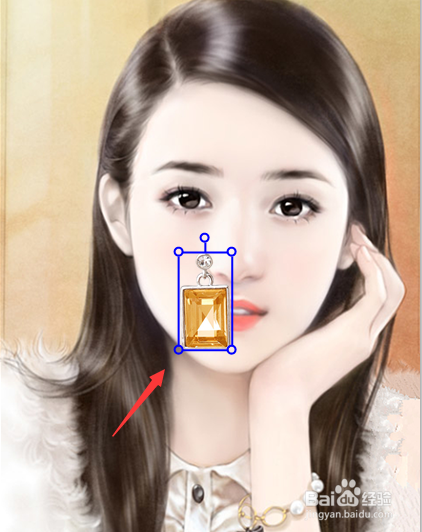 如何给人物添加耳坠装饰物