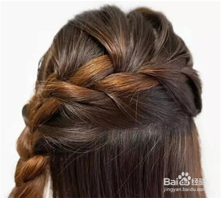 侧编鱼尾玫瑰编发