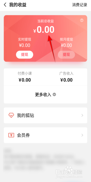 搜狐视频怎么查看我的收益