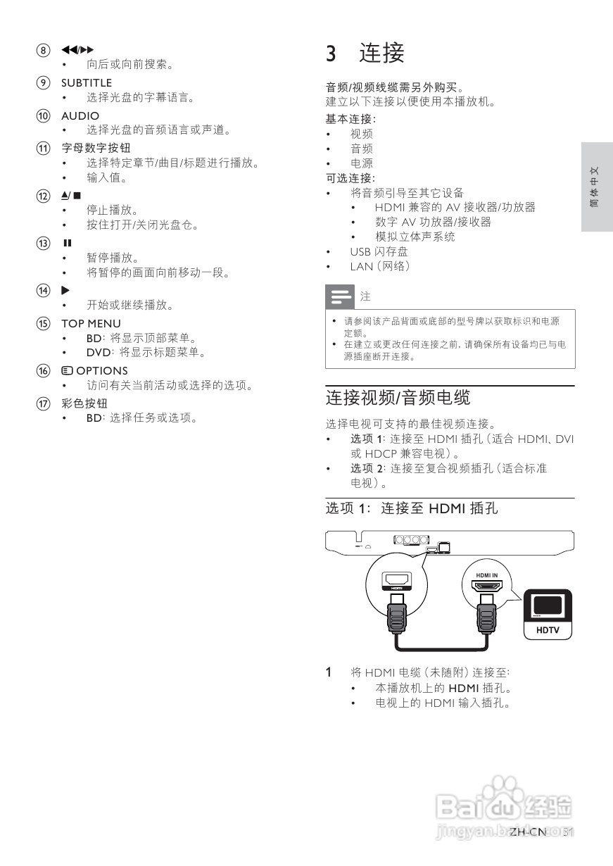 飞利浦BDP2700/93蓝光光盘播放机使用说明书:[1]