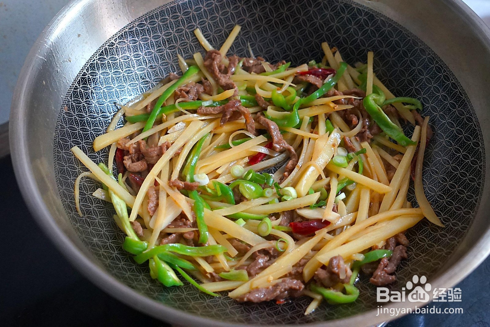 土豆条炒牛肉丝