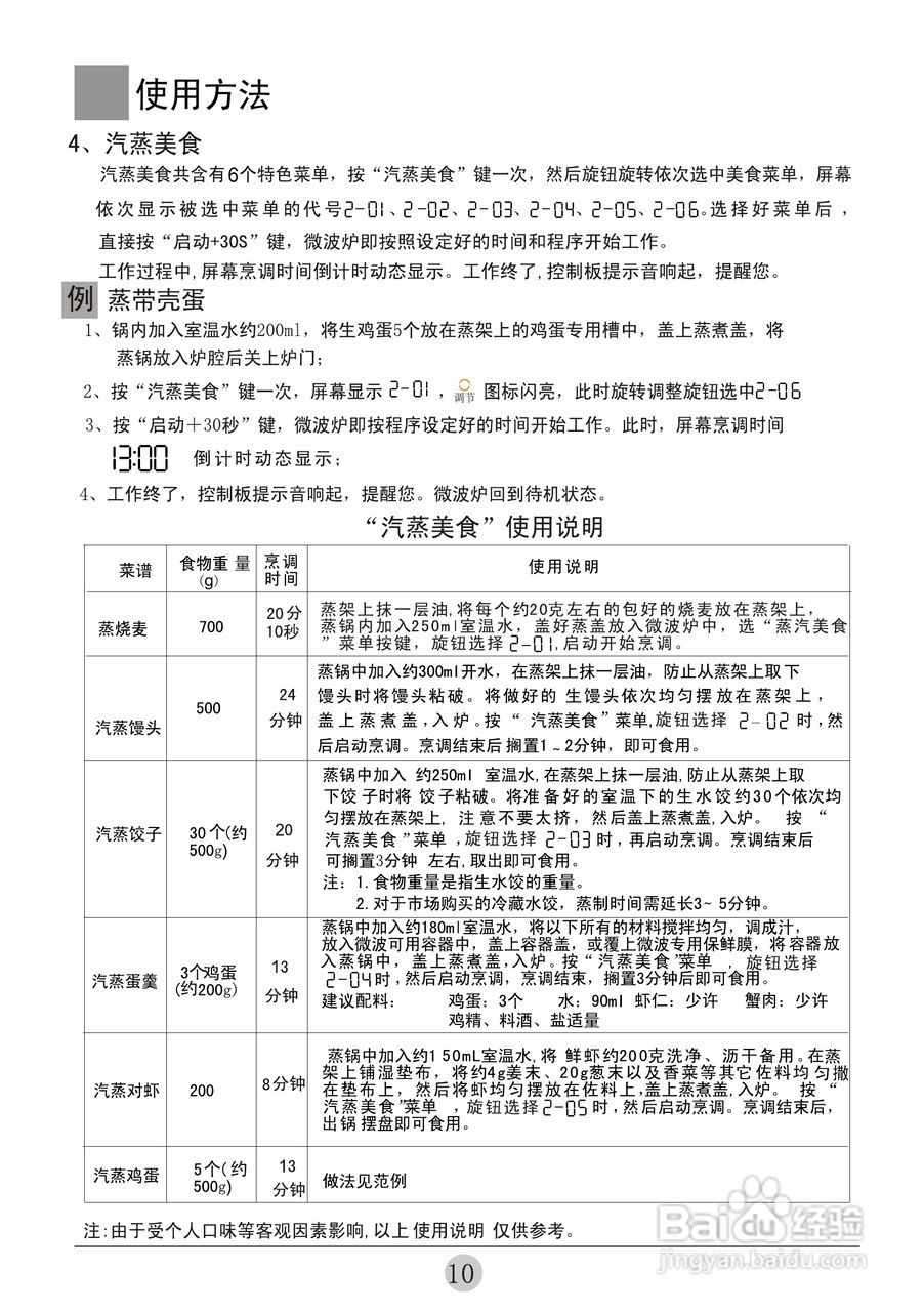 海尔MYC-2070EGZ微波炉使用说明书:[1]