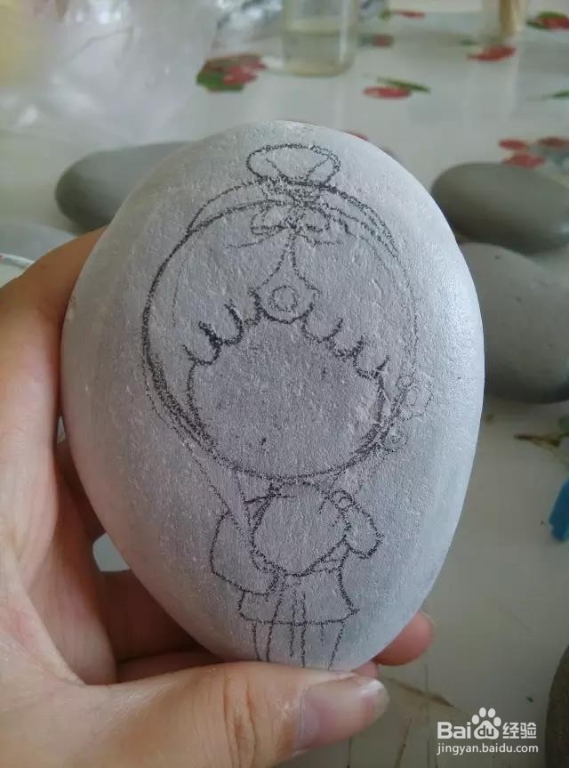 京剧人物手绘石头画的画法