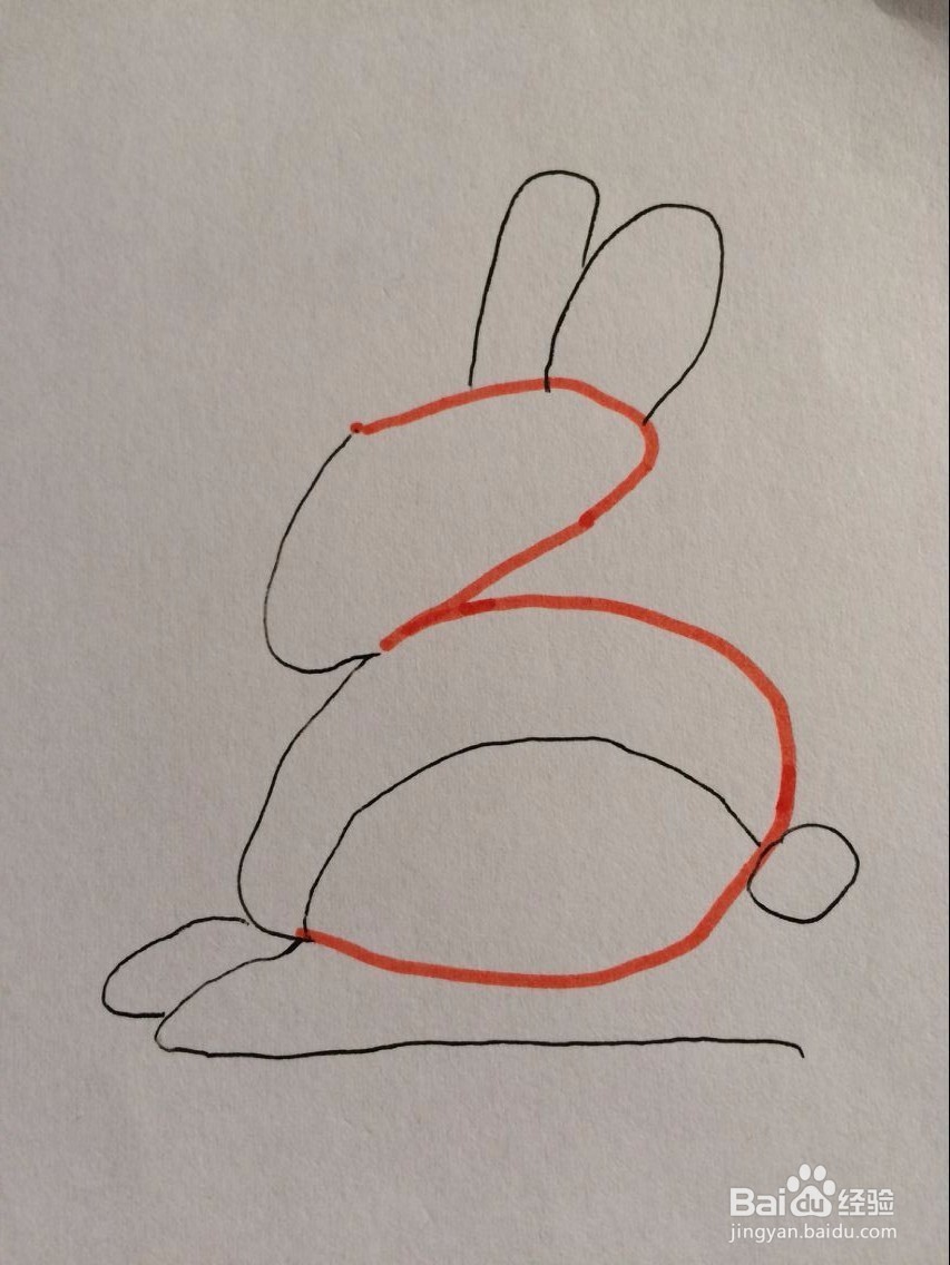 数字3变成简笔画小白兔