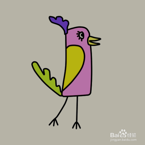 如何手工画生气的小鸟简笔画？