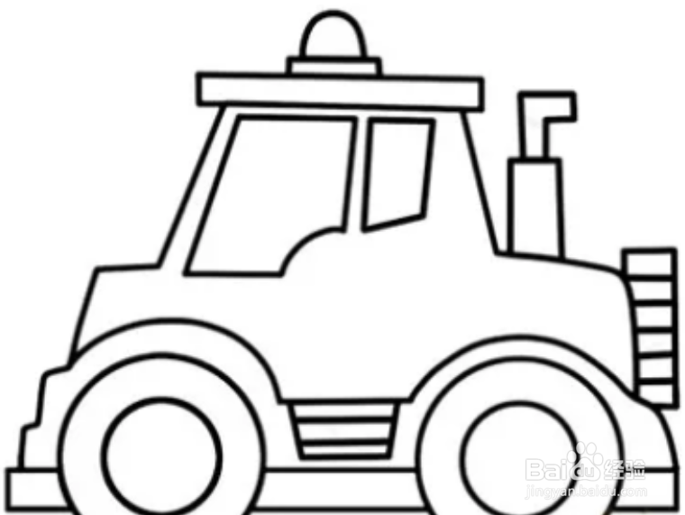 玩具铲车简笔画