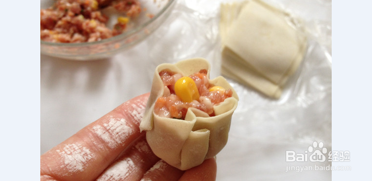 蒸鲜肉烧麦的方法