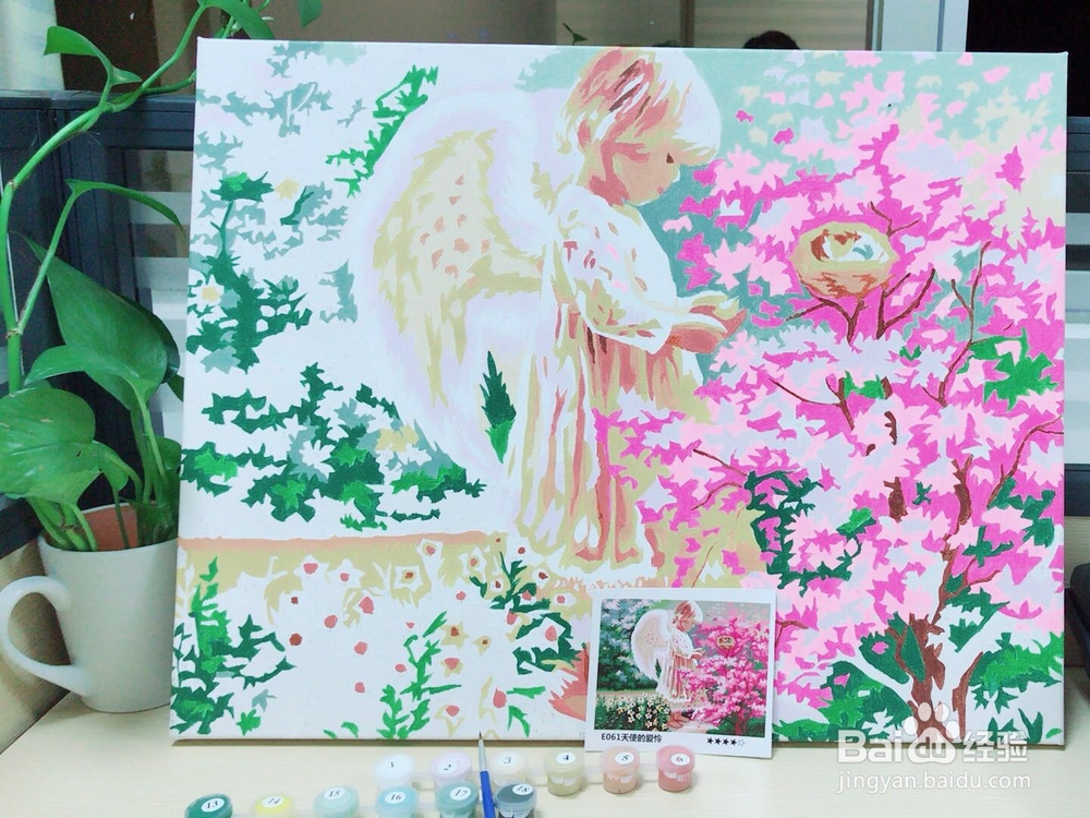 我的第二幅油画:天使的爱怜