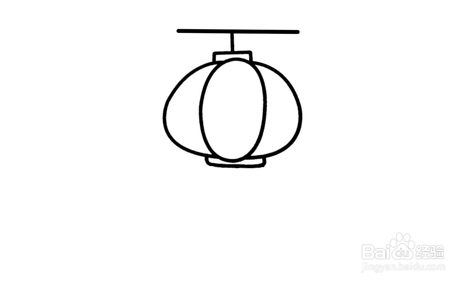 如何画出一个红色的灯笼？