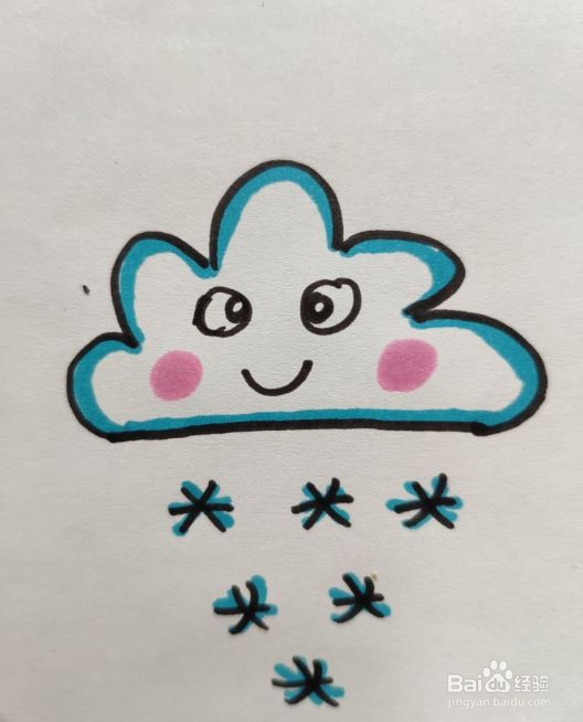 用云朵来表示天气儿童画