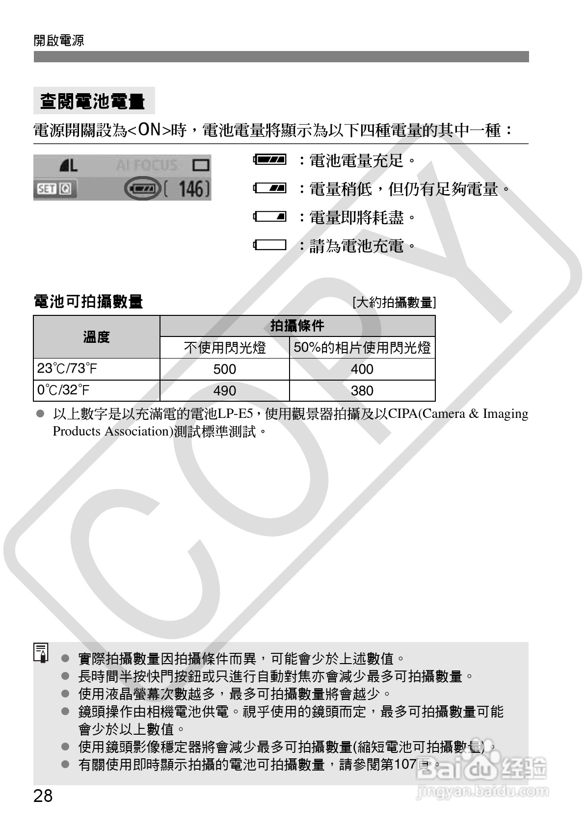 佳能 EOS 500D数码相机使用说明书:[3]
