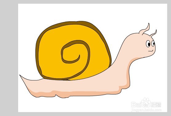 flash铅笔工具绘制卡通蜗牛