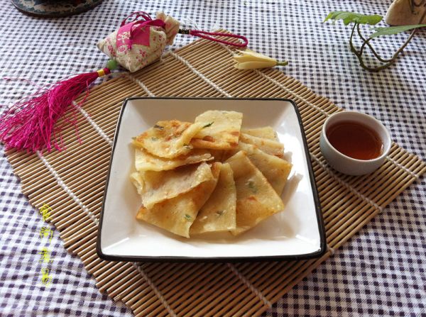 椒盐榨菜葱油饼