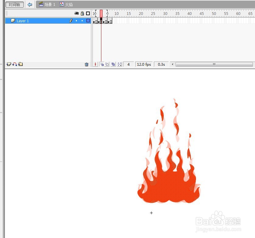 flash制作燃烧火焰生成火字的教程
