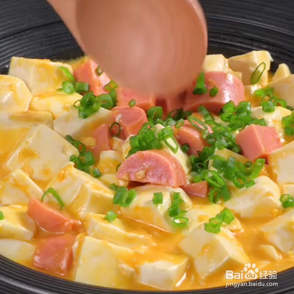 在家做蟹黄豆腐教程