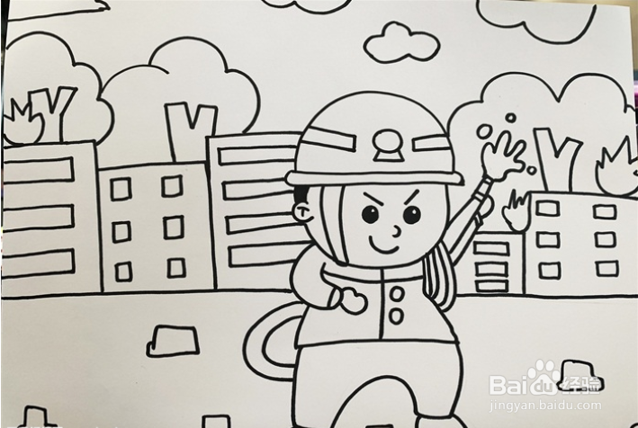消防安全的主题画怎么画