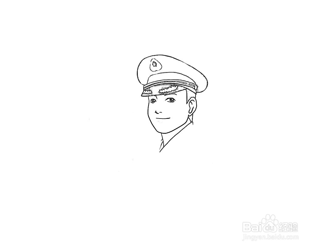 中国武警简笔画