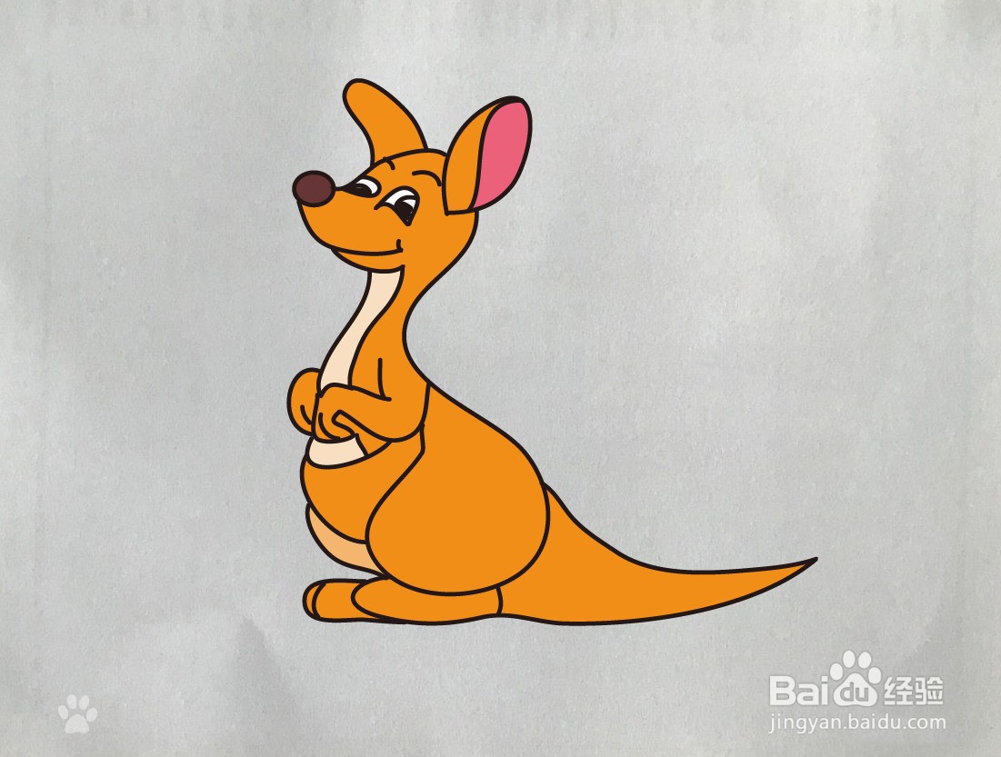 【简笔画】袋鼠的简笔画