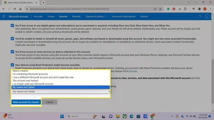 如何删除Microsoft账户