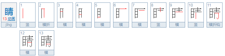 睛的部首是什么