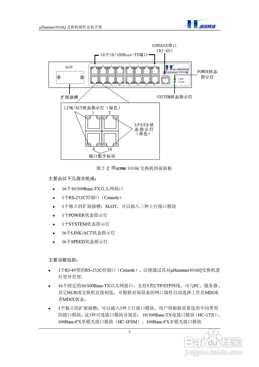 港湾网络交换机Hammer1016Q型说明书:[2]