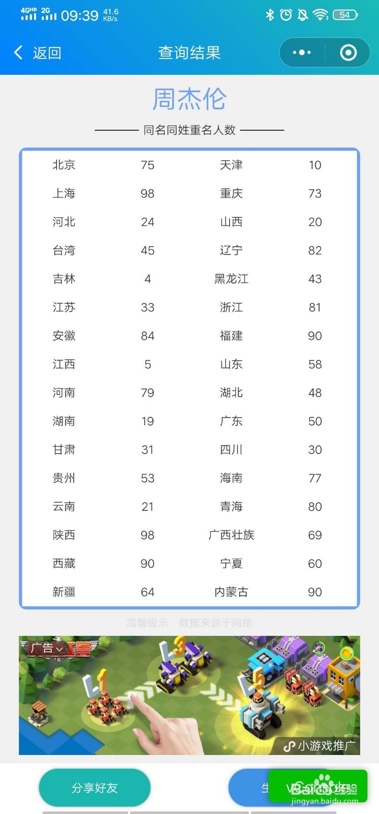 怎么查询跟自己同名的人数