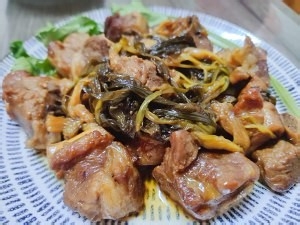 美味的葱烧排骨