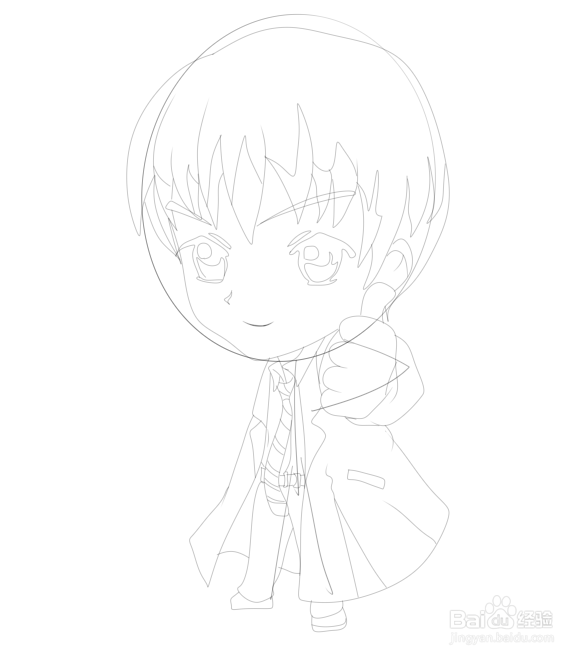 简笔画---Q版白大褂帅医生的画法