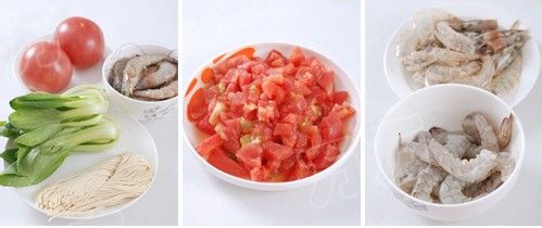 二伏,来个最鲜的面。【鲜虾番茄鸡蛋面】