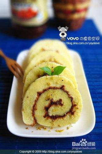 戚风蛋卷桂花糕 百度经验