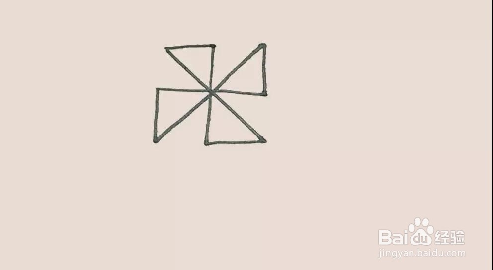 如何教孩子2分钟快速画大风车