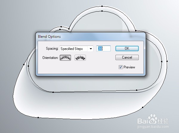 用Ai画玻璃质感云图标
