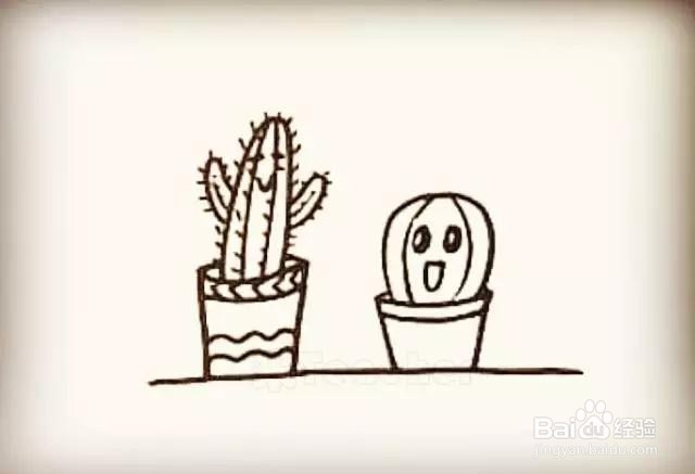 仙人掌简笔画怎么画呢？